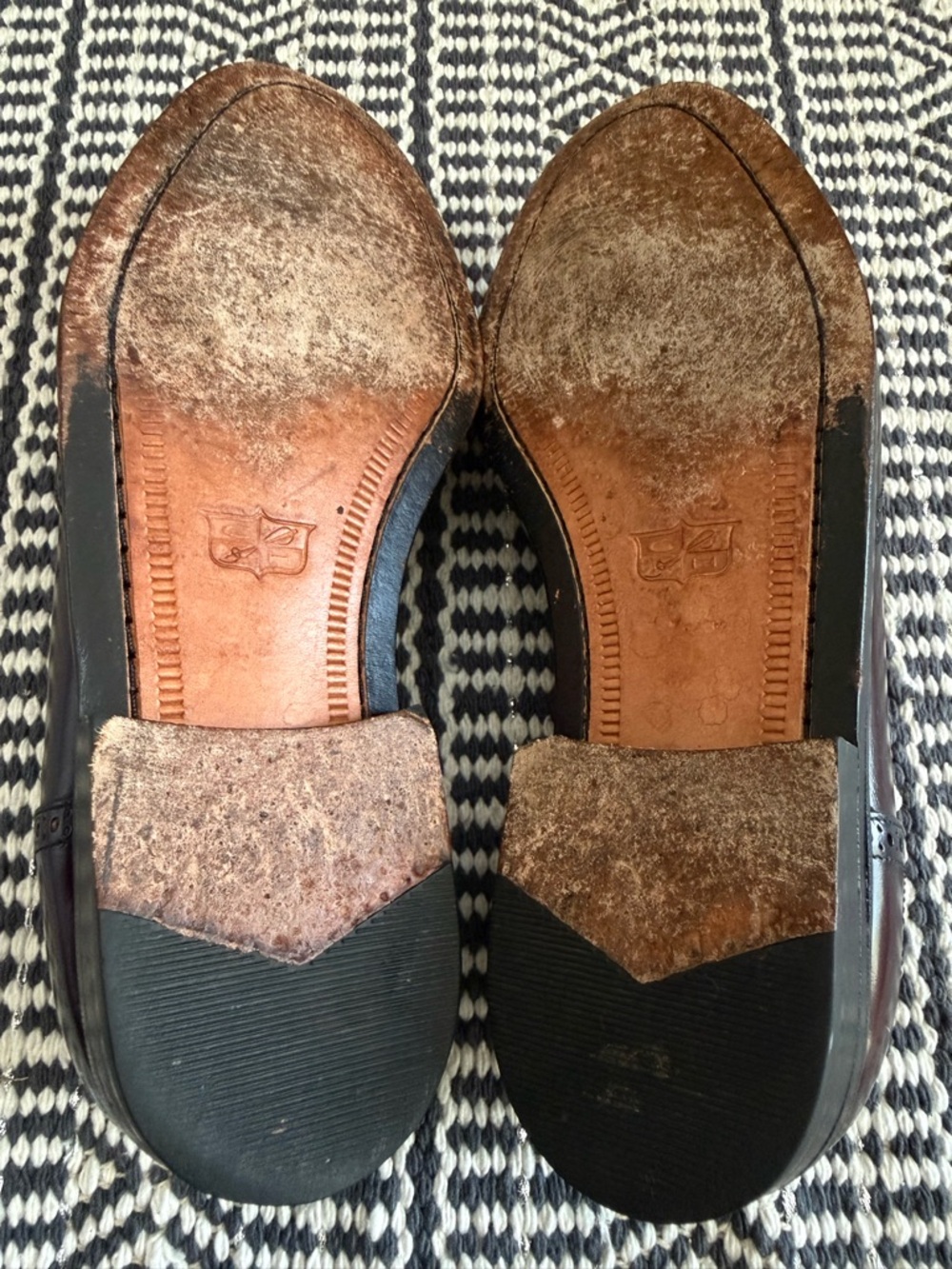 Cole Haan City Vintage Oxblood Oxford Wingtip Tassel Fringe Loafers Size 8 D - Picture 10 of 14